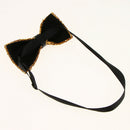 Men Shining Crystal Rhinestone Dress Vest Bow Tie Leather Bowtie Necktie