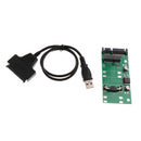 USB to mSATA Adapter, mSATA to SATA 2.5'' Adapter Card Cable, Support 50mm Mini