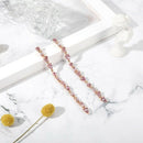 Trendy Rhinestones Flowers Drop Dangle Earrings Fashion Rhinestones Chain L