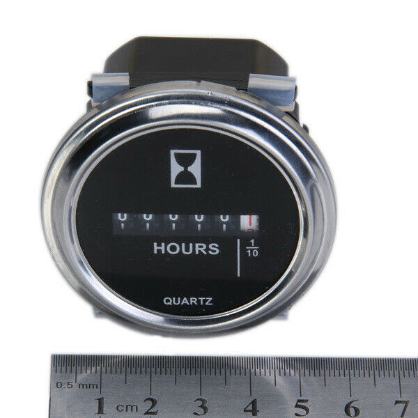Mechanical Hour Meter Gauge - Engine Hourmeter (DC 6-80V) for Boat /Auto /ATV
