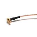 Cable BNC female bulkhead jack to MCX male plug right angle RG316 6" pigtail  Gw