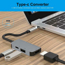 3 in 1 Type C HUB Converter Aluminum Alloy 4K HDMI USB 3.0 PD Adapter Dock