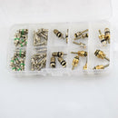 55pcs High Low A/C Valve Core R134A R12 Air Conditioning Repair Parts Kit