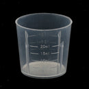 20pcs 20ml Plastic Mini Lab Cylinder Measuring Cup With Scale For Reptile