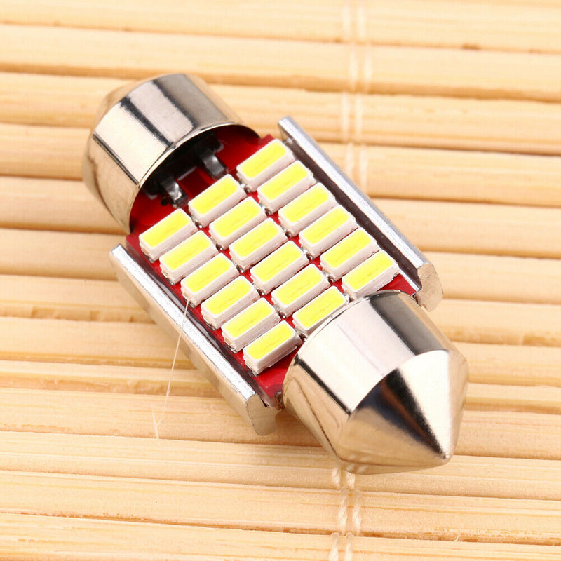 31mm 18SMD Double Pointed High Light Car 3014 LED Decoding Reading Light A