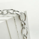 Punk Lover'S Lock Pendant Choker Necklace Boho Clavicle Golden Thick Chain
