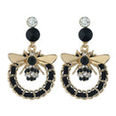 Women's Fashion Trendy Honey Bee Alloy Earrings Jewelry Female Long Tassel  R2L7
