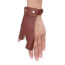 Archery Hunting Target Artificial Cow Leather 2 Finger Protector Guard Bow Glove