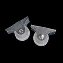 2pcs 1" Diameter Caster Wheel Fixed Metal Top Plate Rigid Caster S Gz