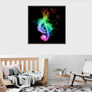 5D DIY Full Drill Diamond Painting Colorful Musical Note Cross Stitch Craft
