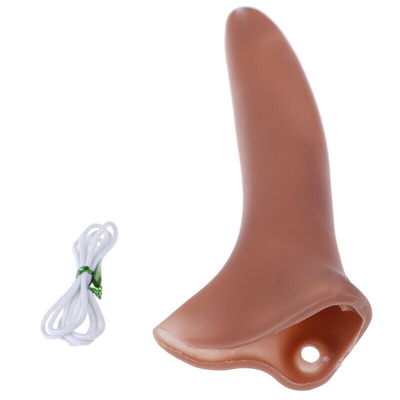 Long nose pinocchio puppet costume latex nose 7" elastic strap Halloween fa JCA+