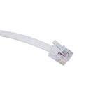 6P6C RJ11 Telephone Extension Fax Modem Cable Line 9.8Ft Length White
