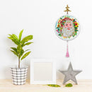 Xmas Santa Mural Pink Tassels Special Shape DIY Diamond Painting Home Decor