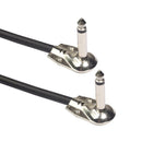 Right Angle 15cm 6.35mm Male to Male Guitar Patch Cable for Effect Pedals