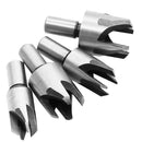 4pcs Practical Wood Plug Cutter Drill Bit Set Straight and Tapered Taper Cutting