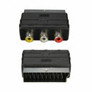 hot SCART Male Plug to 3 RCA Female A/V Audio Video Adaptor Converter for TV lj