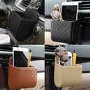 Car Auto Outlet Vent Trash Box Mobile Phone Holder Debris Bag (Black) A