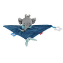 Plush Blanket Teething Security Tag Baby Safety Blanket Dark blue Elephant
