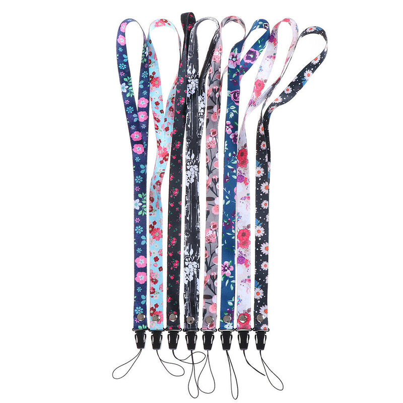 Universal flower mobile phone lanyard badge holder diy hang rope phone straps OZ