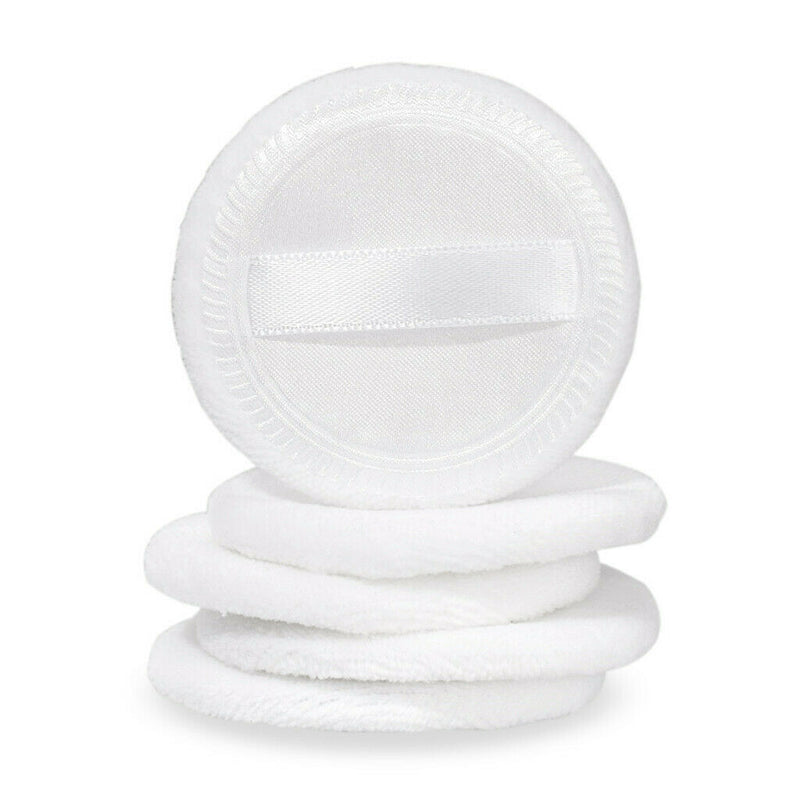 15Pcs Cotton Makeup Powder Puff with Strap Blush Loose Powder Blending Puff