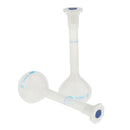 2 Pcs Lab 50ml Plastic Clear Long Neck Volumetric Measuring Flask w/ Stopper