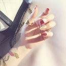 24pcs lady women's french style diy manicure art tips false nails with g!j