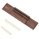 Wooden Bridge W/ Saddle Nut ABS Carved Slotted For Ukulele Uku Parts Accs