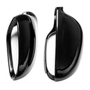 1 Pair Black Rearview Wing Mirror Cover Casing For Volkswagen For- Jetta Go