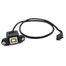 50CM 5 Pin Motherboard Female Header to USB Type B Female Adapter Dupont Ex