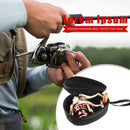 F49 EVA Black Fishing Baits Casting Wheel Protective Case Storage Pouch Tackle