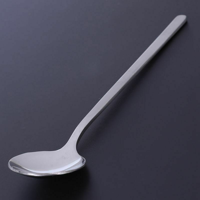 12pcs/Set Round Shape Coffee Spoon Stainless Steel Mini Teaspoons Sugar Des N3Z4