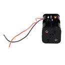 5X(Black Tow Layers 4 x 1.5V AA Batteries Battery Holder Case Box w Wire L C2E4)