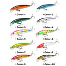 10pcs Lifelike Minnow Baits Tackle Crank Fishing Lures Crankbaits Strong Hooks