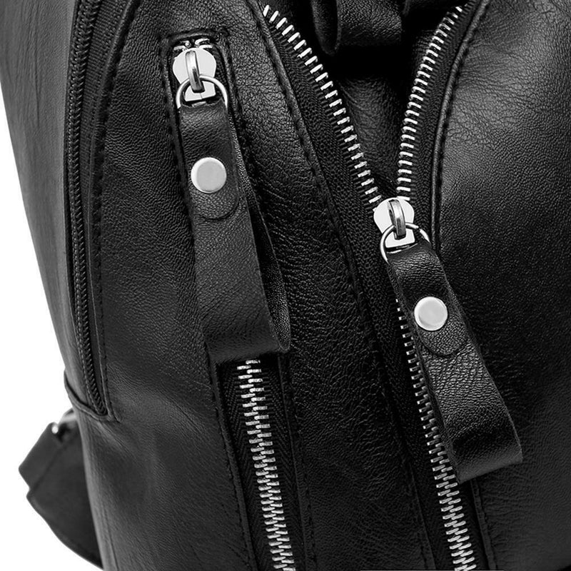Women Backpack Fashion Casual PU Leather Ladies Teenager Girl School Bags A