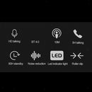 Bluetooth Headset Clip Earphone Sport Universal Earpiece Handsfree Golden