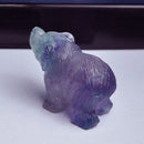 1X(Crystal Simulation Polar Bear Crafts Ornaments Jade Colorful Fluorite Ca