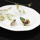 Colorful Butterfly Earrings Rhinestone Earrings Women Jewelry Accessories A
