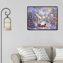 40x30cm Oil Painting By Numbers Christmas Snow Street DIY Drawing No Frame A