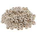200pcs Wooden Alphabet Letters Loose Cube Beads for Beading Crafts 10mm