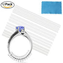 New Ring Size Adjuster with Jewelry Polishing Cloth for Loose Rings, Set of 12