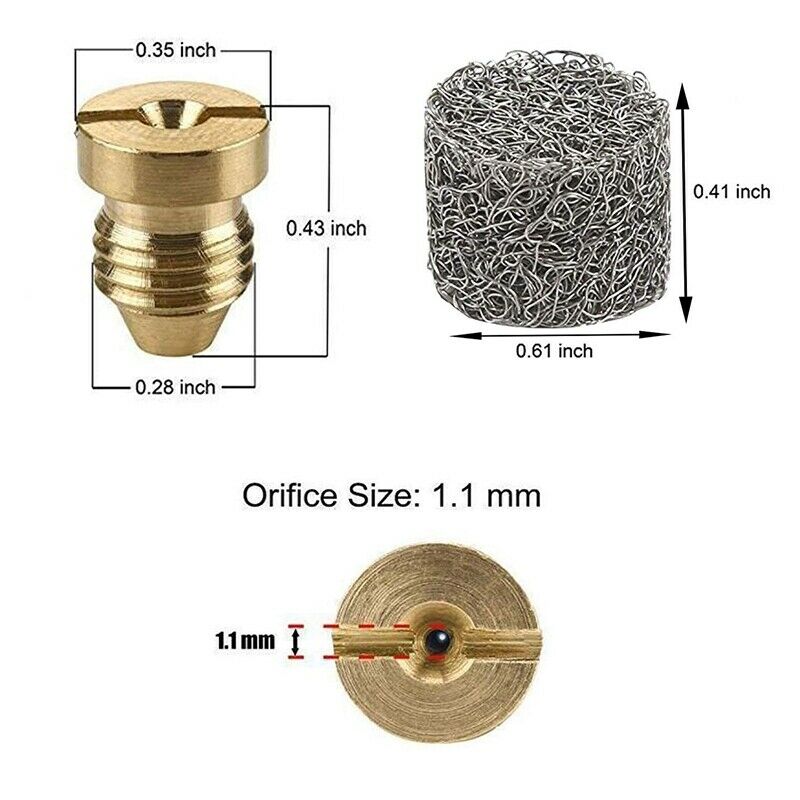 Foam Cannon Orifice Tips Nozzle For Snow Foam Lance 3000 Psi 1.10Mm Orifice