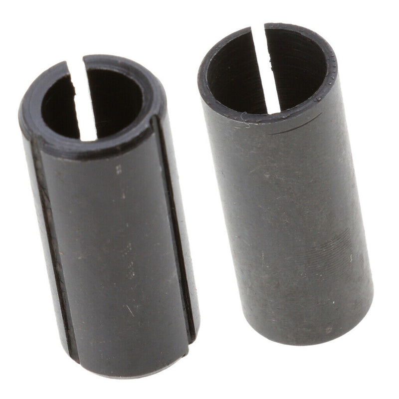 2pcs Woodworking Router Bit Collet Chuck Driver Adaptor Converter Power Tools