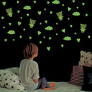 3pcs/set Luminous Animal Wall Stickers Waterproof Room Decals (HZY017-A) A