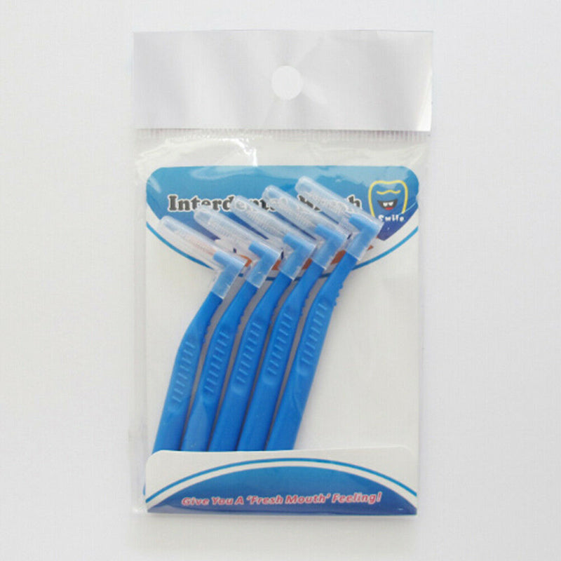 5Pcs L shaped interdental brush toothbrushes soft dental interdental oral car Gn