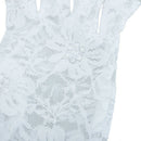 WHITE FINGERLESS SHORT LACE GLOVES FANCY DRESS FRENCH MAID MADONNA 80s