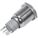 19mm Self Locking Blue LED 24V Stainless Steel Push Button Switch SPDT