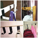 4pcs Stainless Steel Door Hook Z Type Kitchen Bathroom Hooks Clothes Holder
