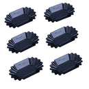 Food-grade Plate Oval Coffee Bean Tray for Coffee Beans Display Blackt x 6
