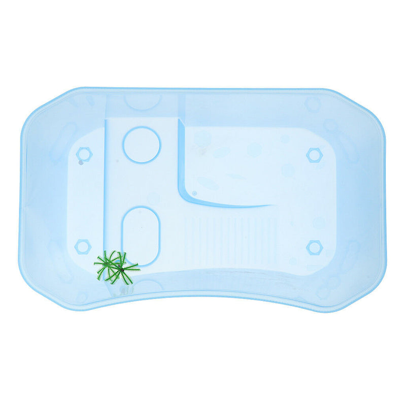 Turtle Tortoise Vivarium Box Aquarium Tank with Basking Lamp Holder Blue