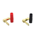 [4 Pack] Hi-end Copper Right Angle/90 Degree Screw Type Banana Plug / Speak J8K3